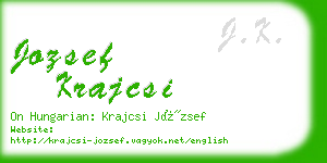 jozsef krajcsi business card